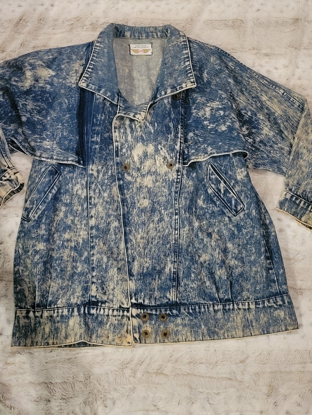 Oversized Acid Wash Blue Jean Jacket